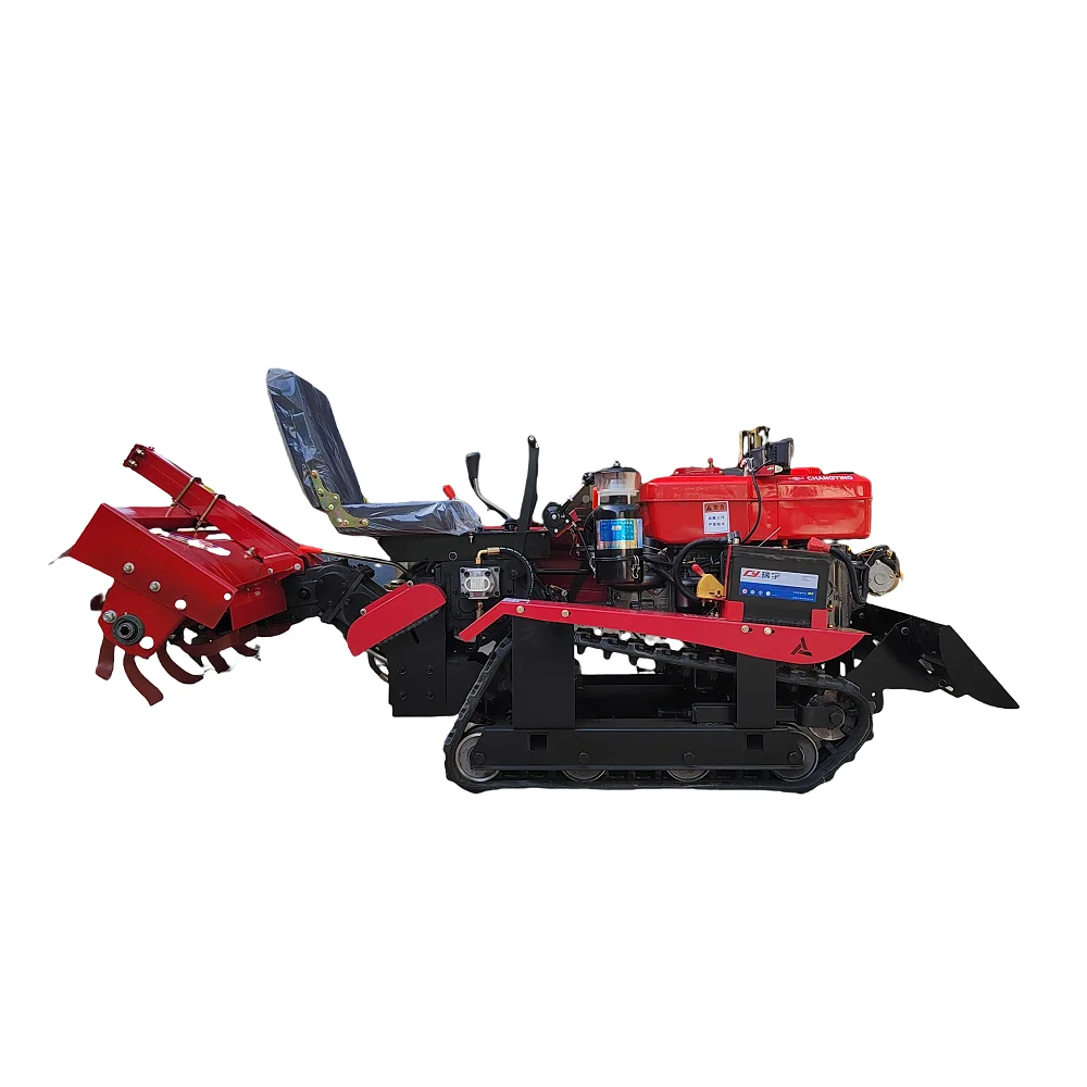 Lightweight Rotary Tiller Mini 25hp Diesel Power Tiller Cultivators Agricultural Farming Machine Crawler Tractor for Sale