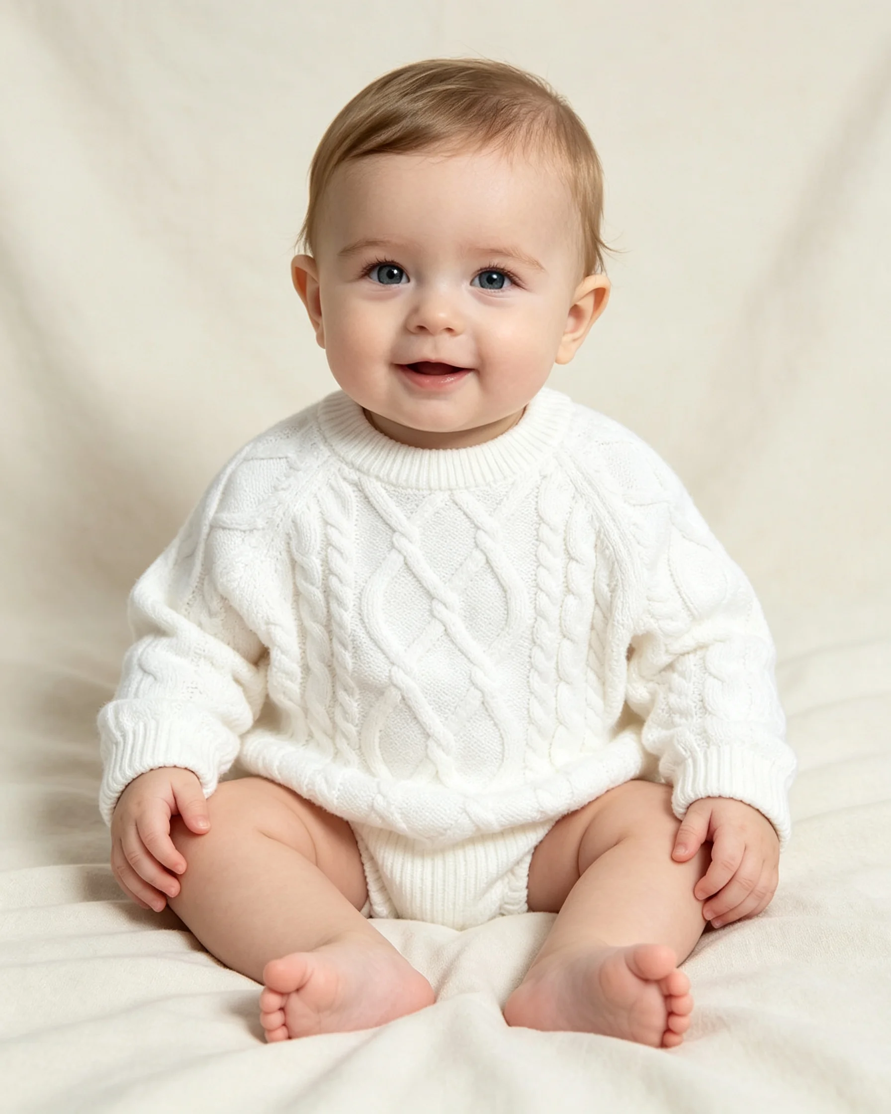 Winter Children Girls Solid Sweater Casual Tops