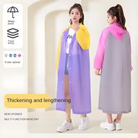 Upgraded version Raincoat Waterproof EVA Adults Thicken Hooded Raincoat Women Men Camping Outdoors Rainwear Rain Clothes Covers