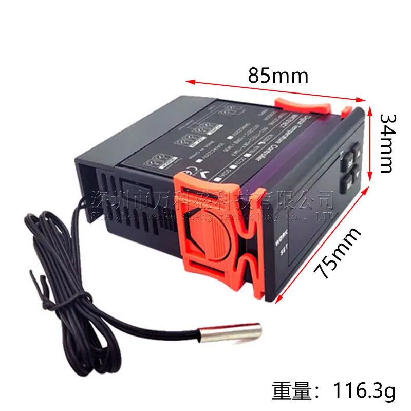 

10pcs Temperature Controller Refrigerator Temperature Controller Aquarium Temperature Control Digital Display