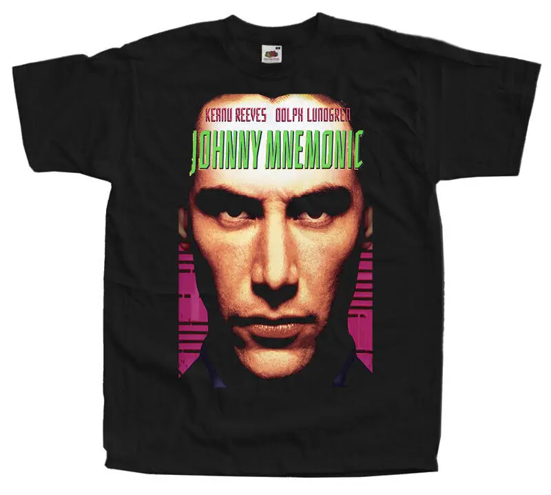 Johnny Mnemonic movie poster T shirt TEE Mens black all sizes S to 5XL