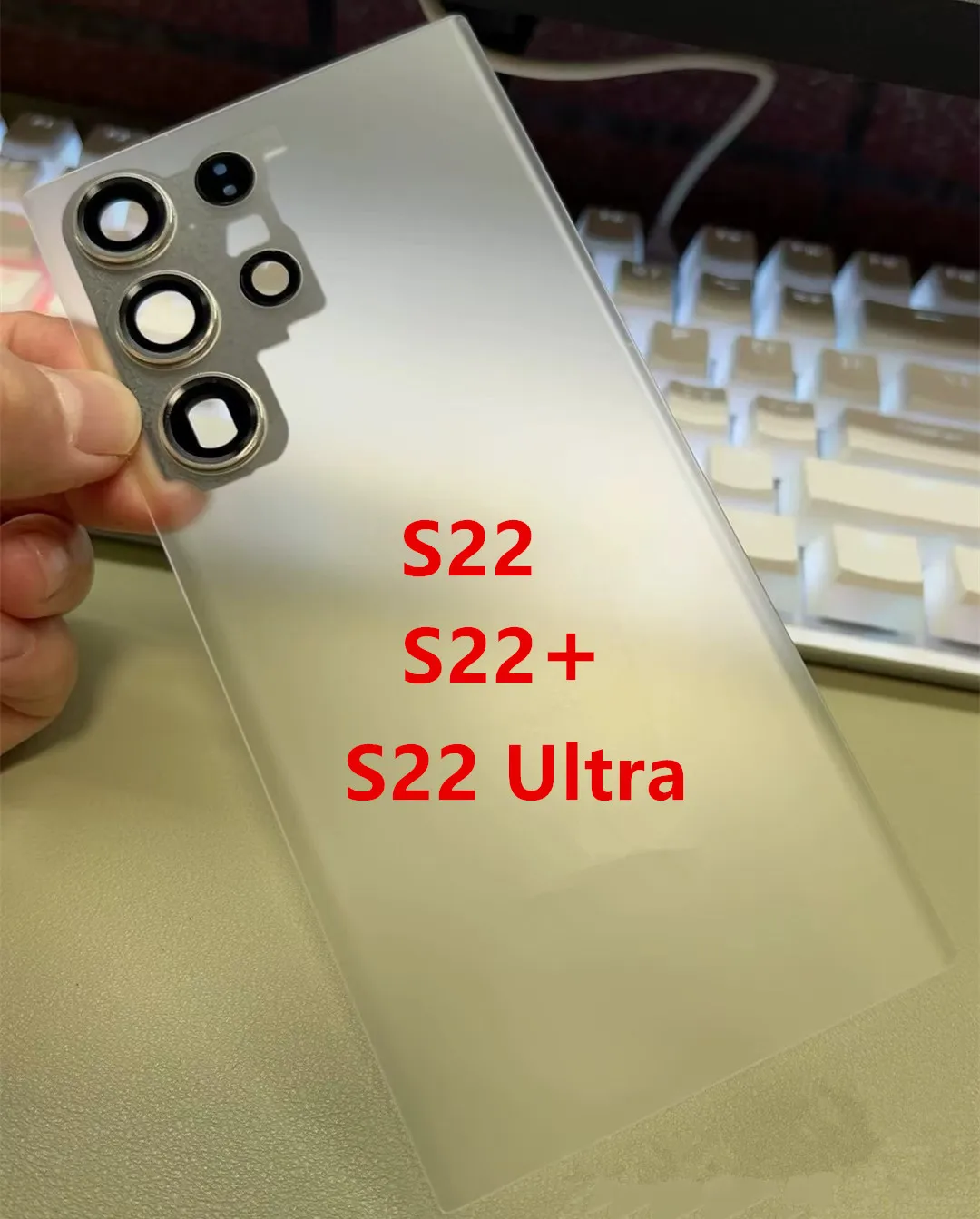 Корпус S908 S906 S901 для Samsung Galaxy S22 Ultra S 22 Plus, прозрачная задняя крышка аккумулятора, ремонтная задняя крышка, чехол + объектив камеры