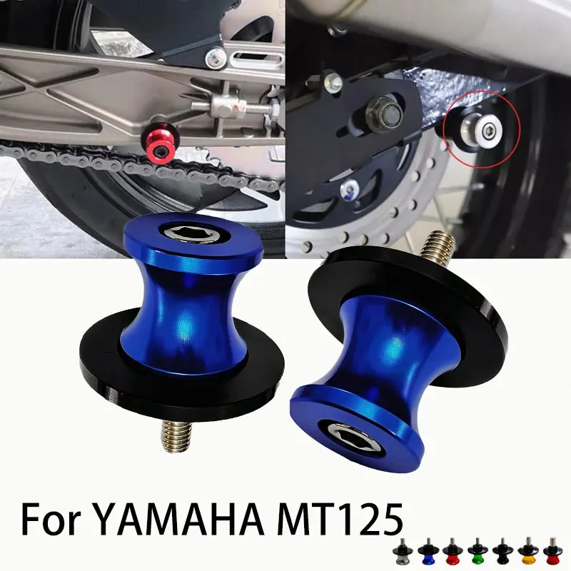 

6mm For YAMAHA MT125 MT-125 MT 125 2015 2016 2017 2018 Motorcycle CNC Swing Arm Spools Sliders Swingarm Screw Stand