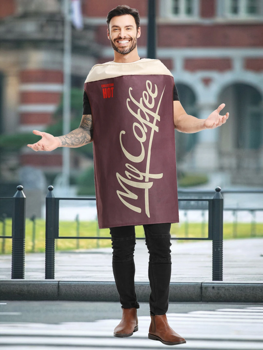 

Креативный сценический костюм для взрослых, кофейная чашка, наряд для выступлений, костюм для фестиваля пива, из полиэфирного волокна, летнее новое поступление