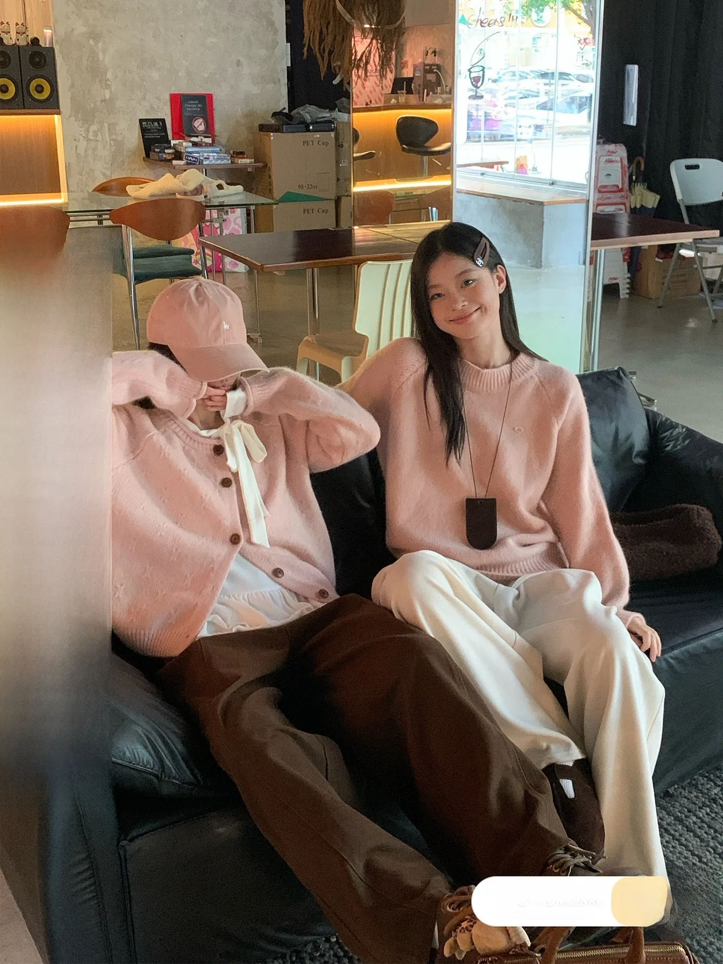 

Мягкий уютный свободный вязаный круглый свитер Ne, женский осенний модный корейский длинный светящийся открытый кардиган, удобный крой