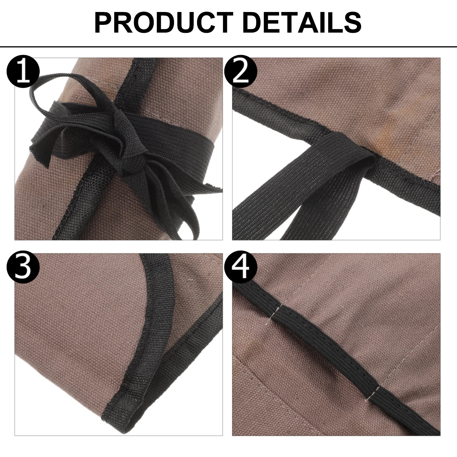 Organizzatore di tela per rotoli di attrezzi da 2 pezzi Borsa di stoccaggio multiuso durevole Custodia arrotolabile resistente per borse per attrezzi di utilità