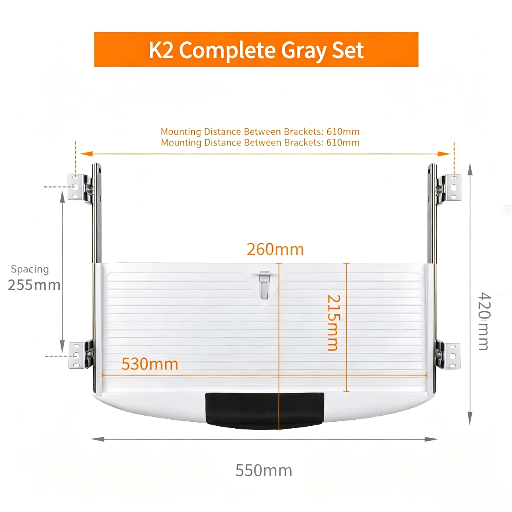 High Quality White Keyboard Drawer Tray Slide Out ABS Plastic Table Tray Office Desk Computer Keyboard Tray Under Desk