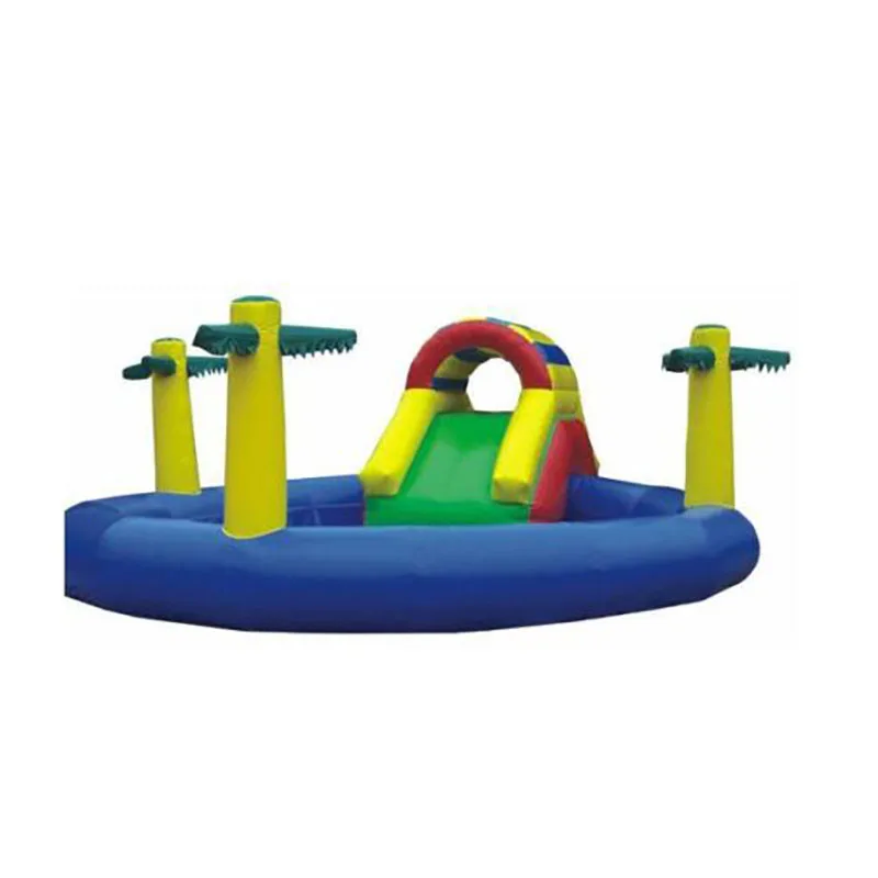 Inflatable pool with small slide/large customized inflatable pool for kids