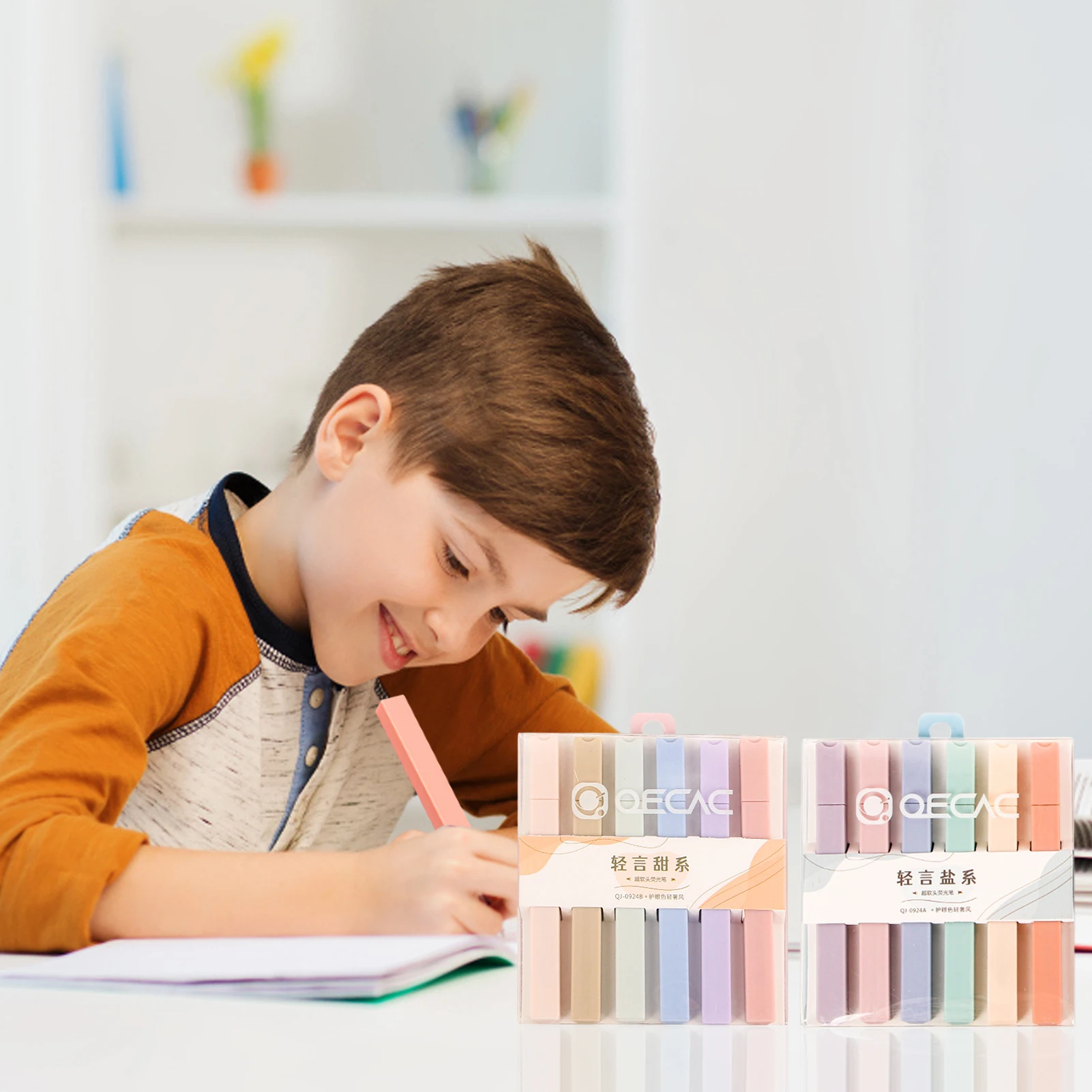 Andstal 6 قطعة/الوحدة Morandi قلم تحديد مجموعة 24 ألوان الباستيل فلو للمدرسة النص علامات القرطاسية البسيطة ورأى تلميح فسفورية