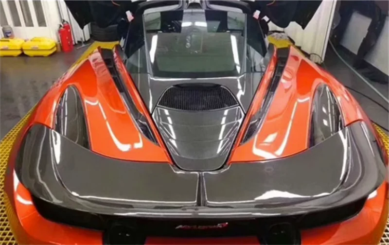 تستخدم ل ماكلارين 720S 2017 2018 2019 2020 2021 فولت نمط جودة عالية صحيح ألياف الكربون الخلفية الأمتعة الجناح سبويلر طقم الجسم