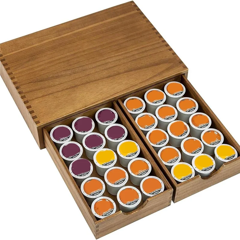 

IALJ-Coffee Capsule Storage Box, Coffee Pod And Tea Set Storage Rack Drawer Coffee Machine Stand