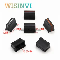10PCS 19 *12 *13.5MM push rod cap straight slide Potentiometer Mixer Fader Knob push key straight slide black nner hole 4MM