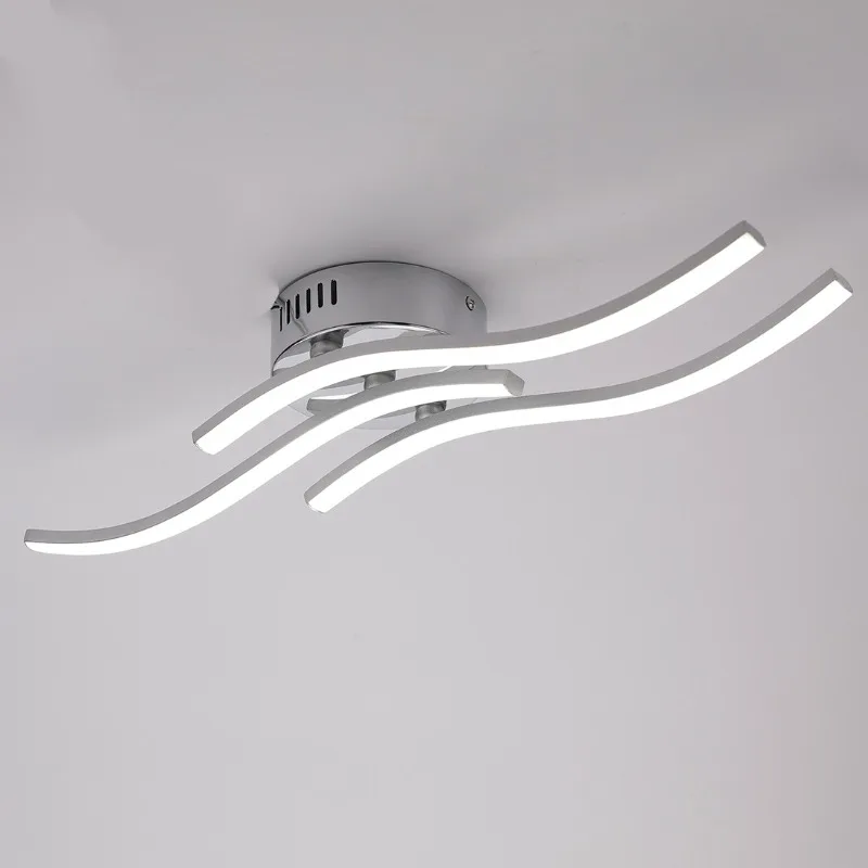 Three wave ceiling lights simple modern bedroom lighting creative special-shaped led ceiling lamps