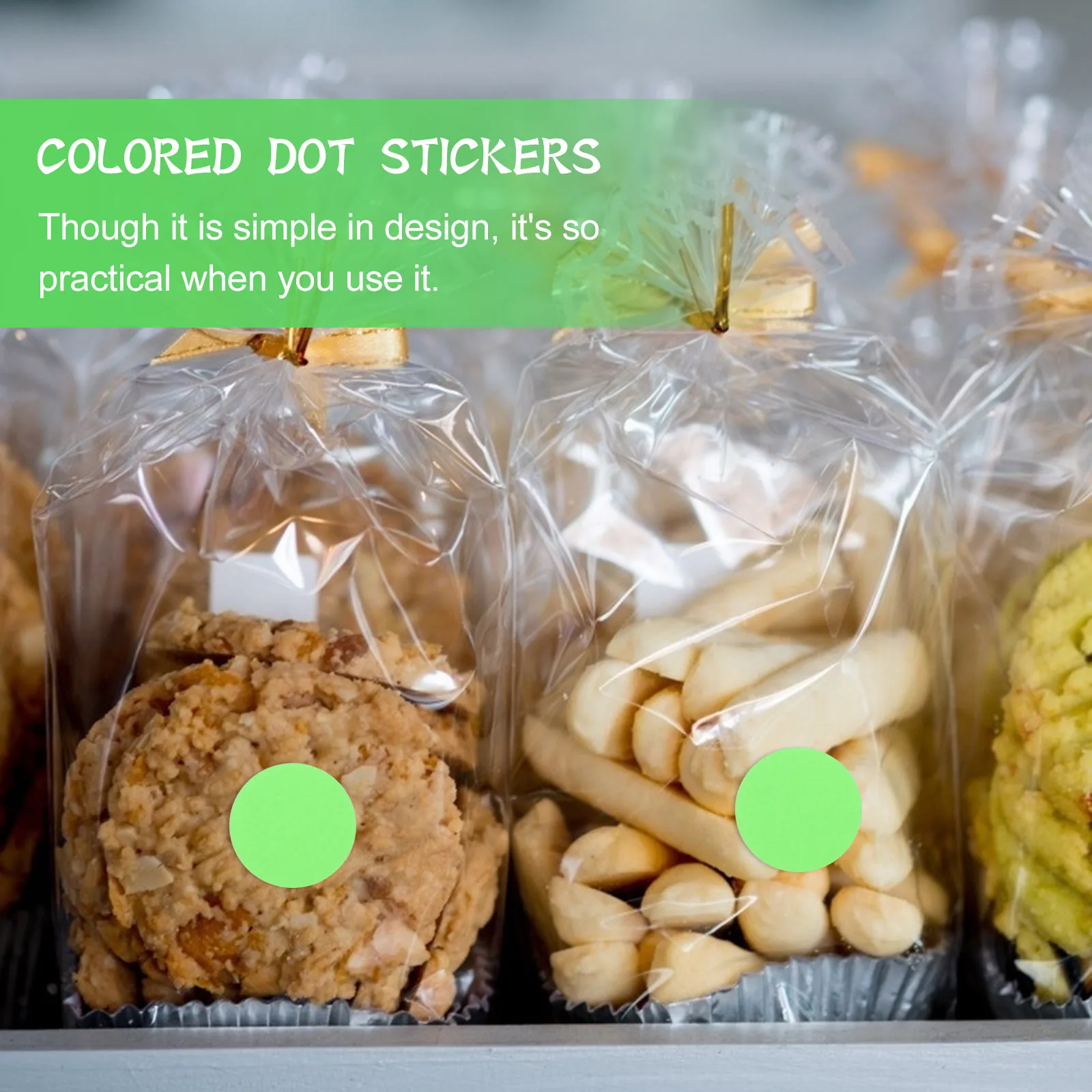 

1 Roll Fluorescent Stickers Colored Dot Self-Adhesive Labels Scrapbook Sealing Decals Gift Wrapping Tags Decorative Round