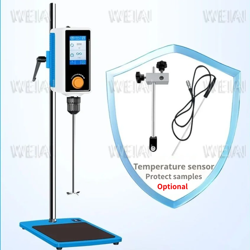 WEIAI Digital Electric Mixer Emulsifier High Viscosity 20L 40L 60L Homogenizer Mixer Cosmetic Overhead Stirrer Mixer Laboratory