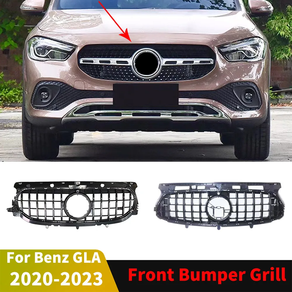

Front Bumper Grille Grill For Mercedes Benz GLA X156 H247 2020-2023 Upper Inlet Mesh Accessories Sport Facelift High Quality