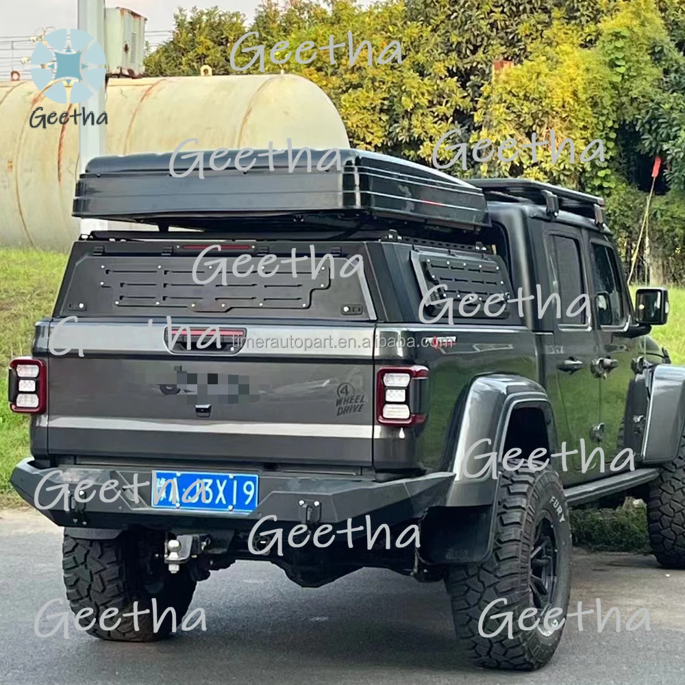 

4X4 Lightweight Waterproof With Windows Steel Dual Cab Hardtop Toppers Canopy Tonneau Truck Bed Cover 2022 Jeep Gladiator