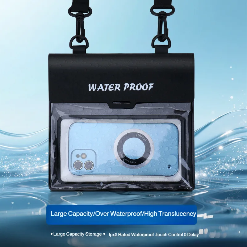 Universal Waterproof Phone Pouch, Underwater Sealing Bag with Lanyard, Suitable for Swimming, Beach, and Kayaking