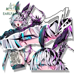 EARLFAMILY Bunny Girl YoRHa No.2 Type B Fanart Car Sticker Neir Automata Sketch Waifu Decal Cartoon Peeker Ahegao Girl Stickers