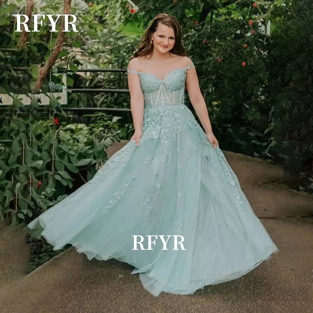 

RFYR кружевное вечернее платье с аппликацией трапециевидной формы, бальное платье принцессы для женщин, элегантное праздничное платье знаменитостей, платья по индивидуальному заказу