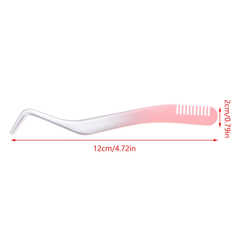 1 PC Eyelash Comb Tweezers Makeup Stainless Steel Non-magnetic Pincet Volume 3D Lashes Extension Tweezers Tools