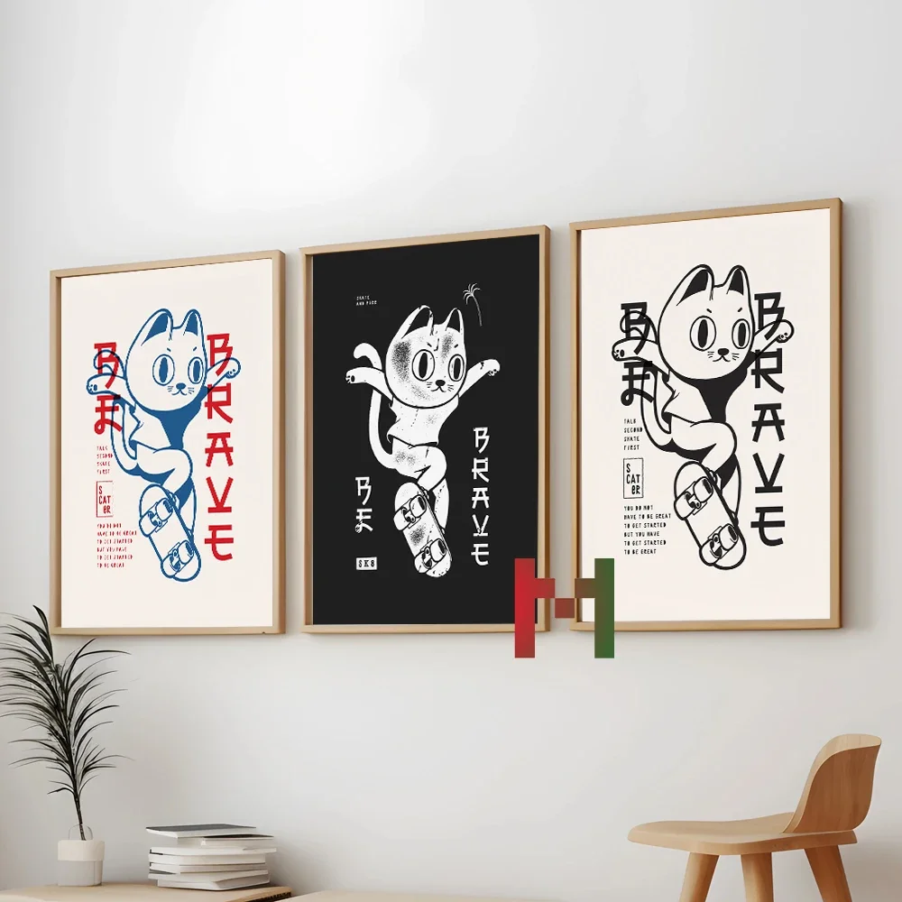 Be Brave Skater Cat…