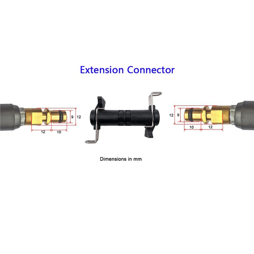 Connector Adpator 160bar/2320psi Accessories Black For Karcher Hose Extension Joiner Quick Fit Replacement K3 K5