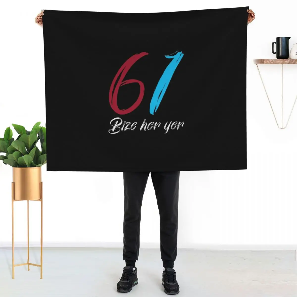 Bize her yer 61 Trabzon Türkiye Gift Turkey Throw Blanket All Season Lightweight Soft Blanket for Bed