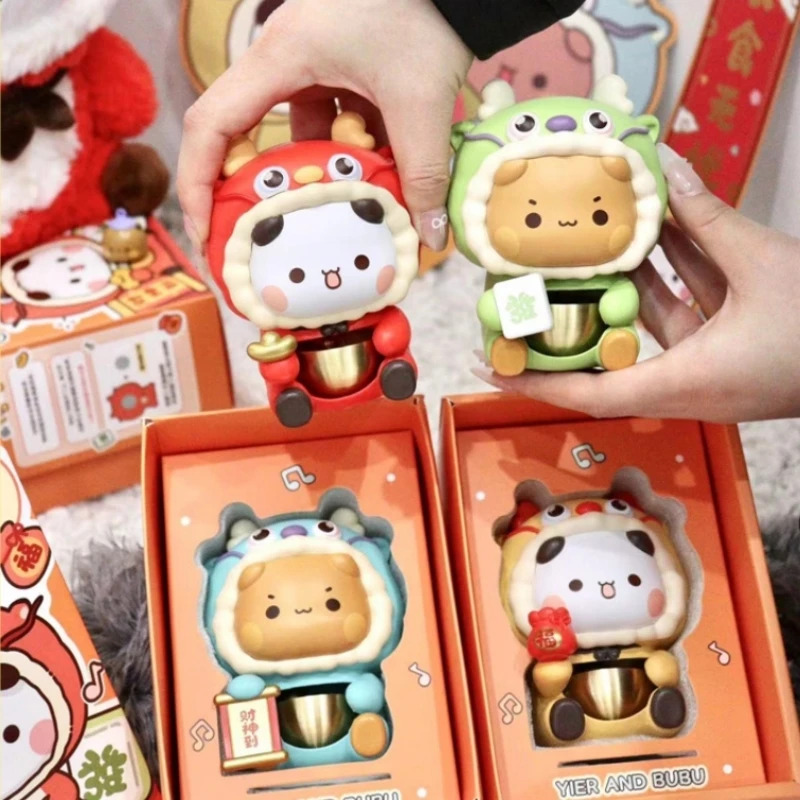 Nowy uroczy mosiężny dzwonek do drzwi Panda Bubu Mitao kot dopamina Kawaii Bubu i jier przyciąganie magnetyczne dzwonek do drzwi ozdoby modelowe
