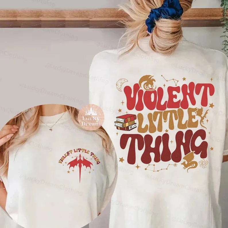 

Retro Violent Little Thing Era 2 Sides Shirt, Fourth Wing T-Shirt