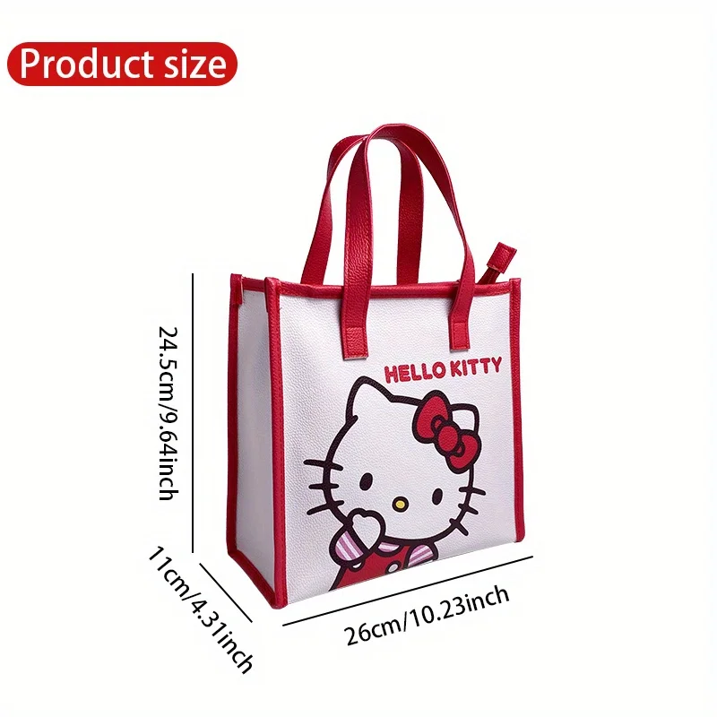 1 piece Sanrio HELLO KITTY, KUROMI, My Melody, Cinnamoroll cartoon handbag girl heart portable zipper handbag women\'s handb