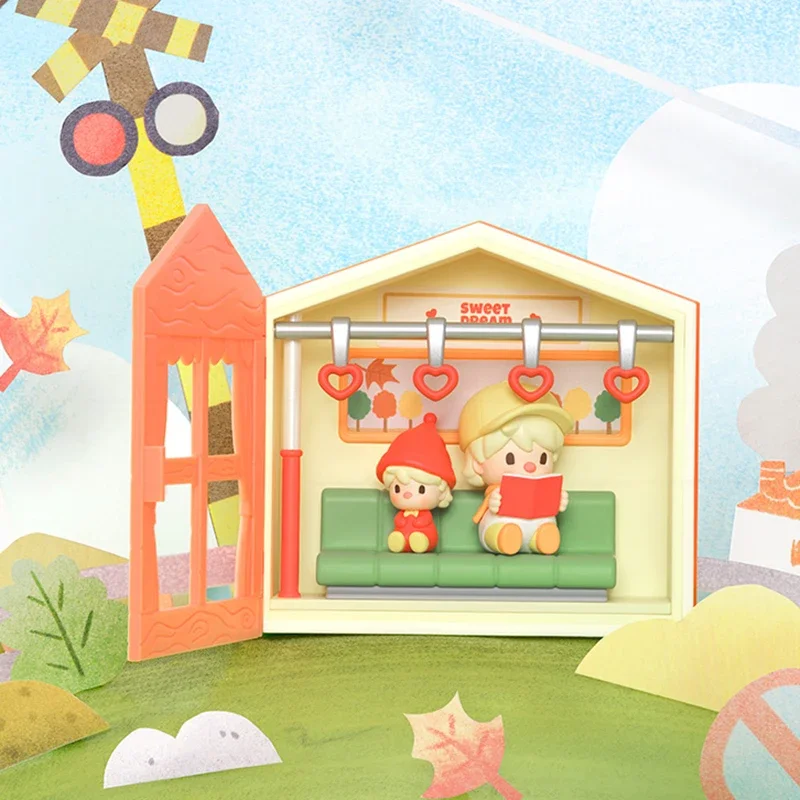 POP MART Sweet Bean Vier Gewone Dagen Serie Scène Set Mystery Box Echte Blind Box Guess Bag Ornament Beeldjes Thuis