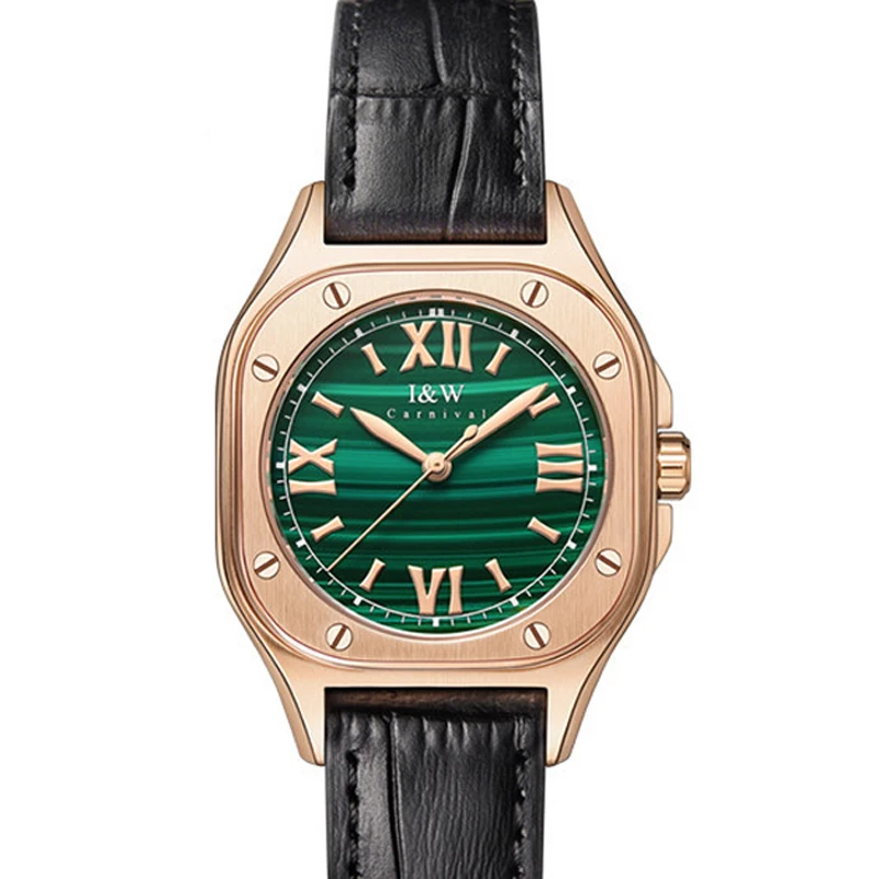 Switzerland I&W CARNIVAL Luxury Brand Japan MIYOTA Quartz Women's Watches Ultra-thin Sapphire Waterproof Simple Clock 592L