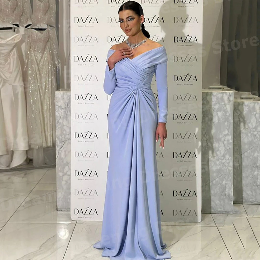 

2025 изящные женские вечерние платья русалки по индивидуальному заказу, Vestidos De Fiesta, платья для выпускного вечера с длинными рукавами, Vestido De Gala Noche Mujer