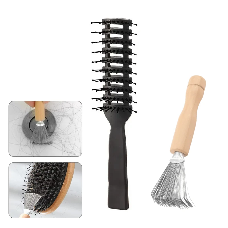 

Вентилируемая расческа с шарикоподъемной щетиной — профессиональная щетка для укладки для сушки феном, влажные/сухие волосы, в комплект входит инструмент для чистки