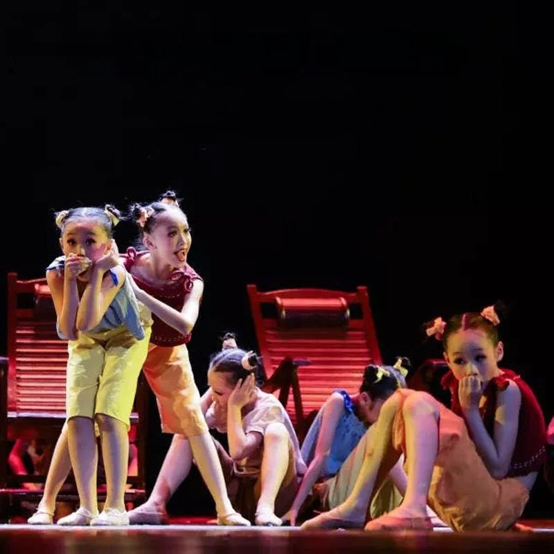 

Детский костюм для танца «Десятый маленький дух лотоса», наряд для выступлений, детская одежда для выступлений на «Мосте бабушки»