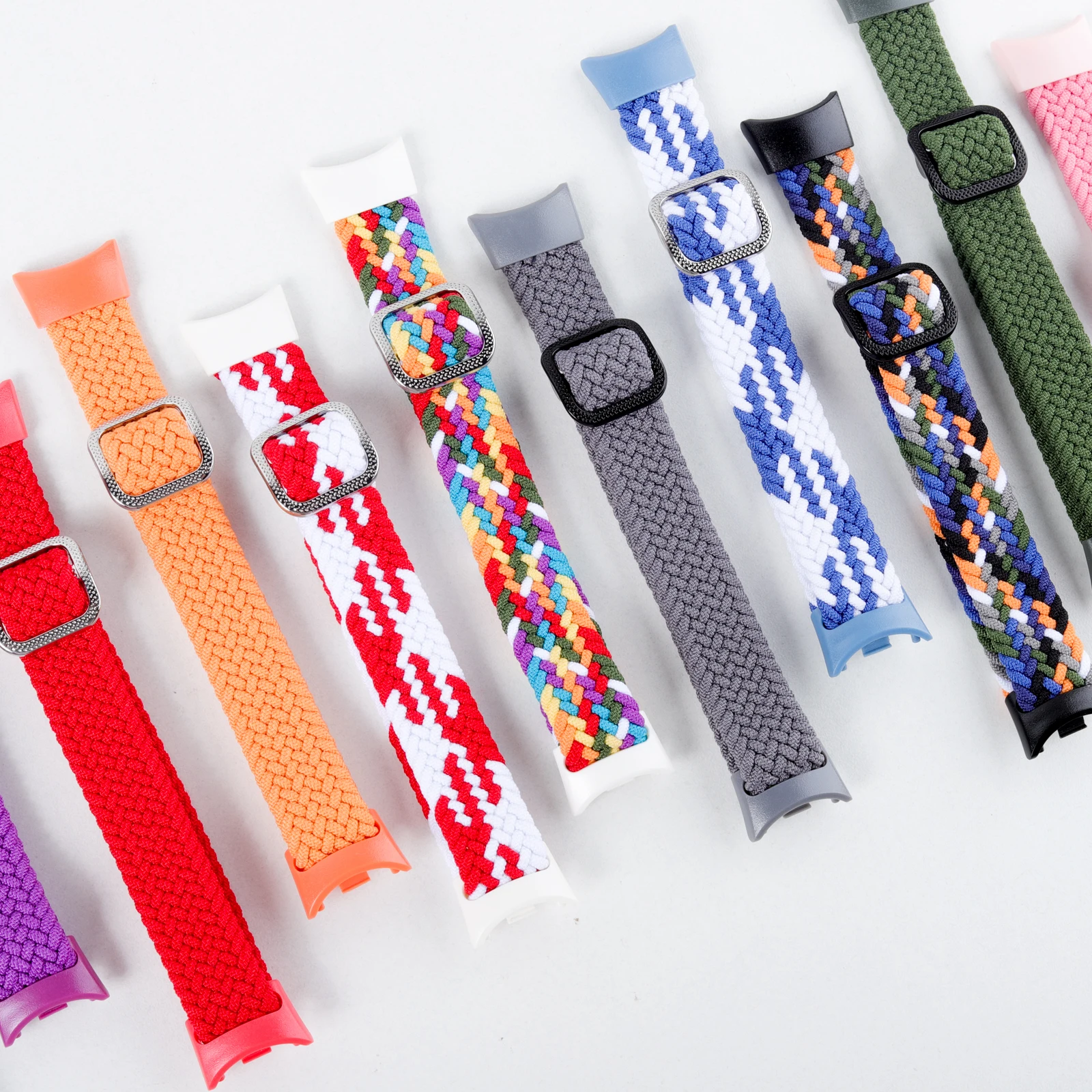 Braided Straps for Mi Band 11/10/9 Bracelet Elastic Adjustable Nylon Miband 4 5 Correas Wristband for Xiaomi Mi Band 4 3 5 6 7 8