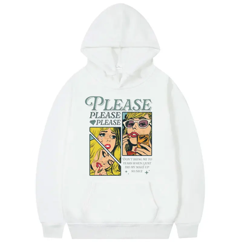 

Sabrina Carpenter Please Don't Bring Me To Tears Hoodie Concert Tour 2024 Hooded Sweatshirts Unisex Vintage Aesthetics Pullovers