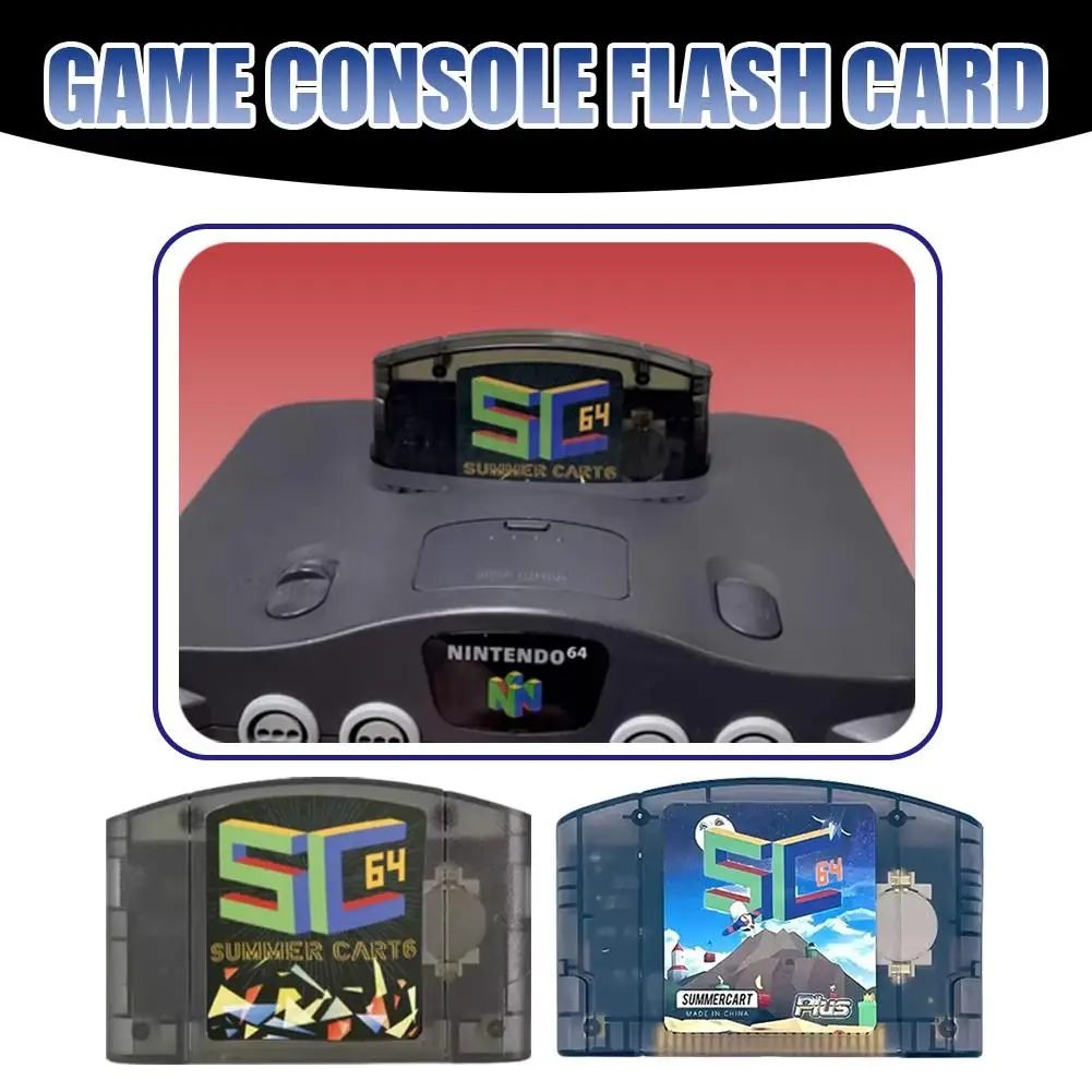 

For N64 Game Console SC64 Flash Card Fully Open Source SummerCar64 Flash Card 78MiB Memory Auto Save