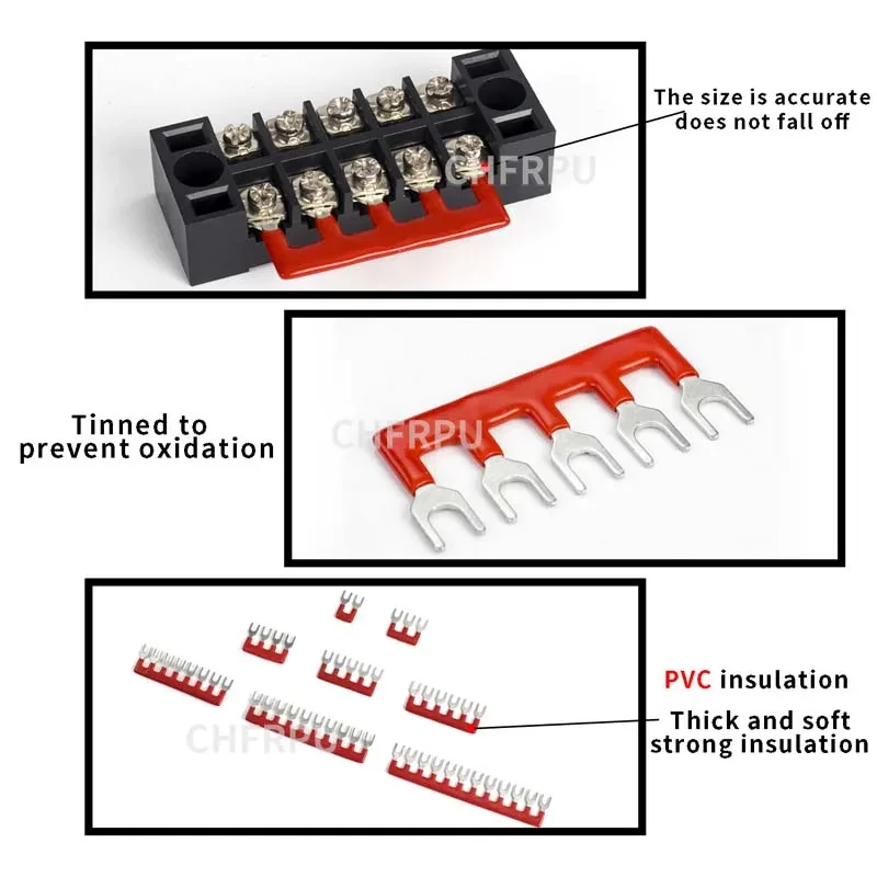 CHFRPU TB connecting strip 1PCS combined short circuit piece 15A 25A 45A terminal strip U-type copper breaker bus bar connecting