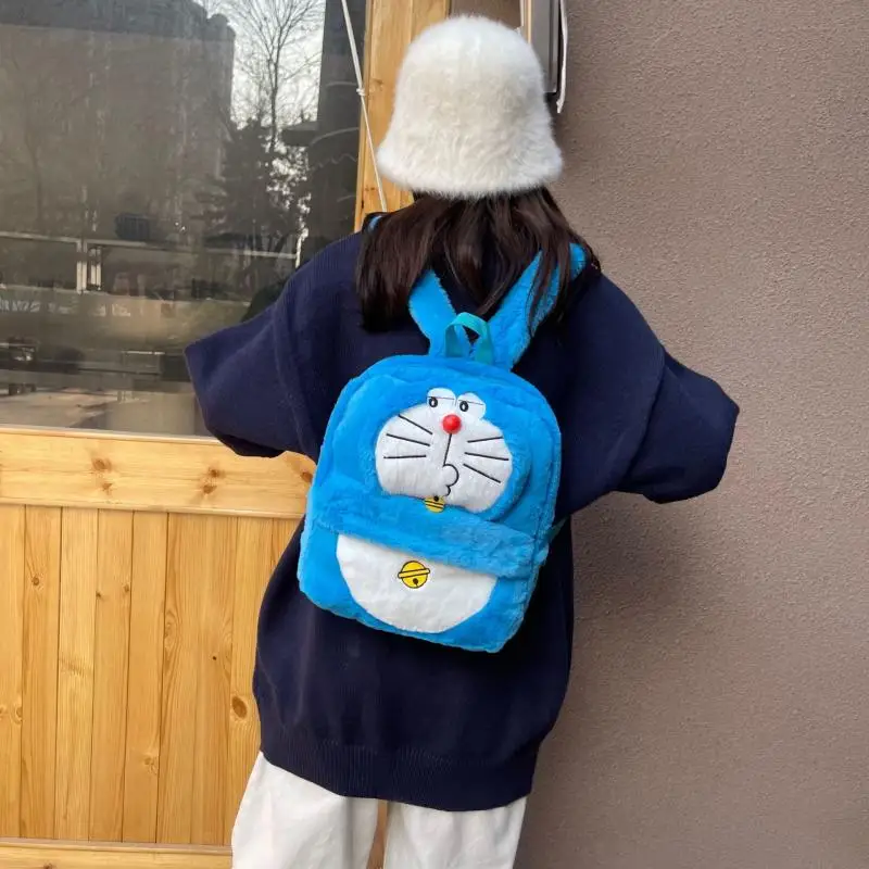 New Kawaii Doraemon Backpack Student Sports Adjustable Schoolbag Travel Portable Large Capacity Zipper Storage Bag Friend Gifts