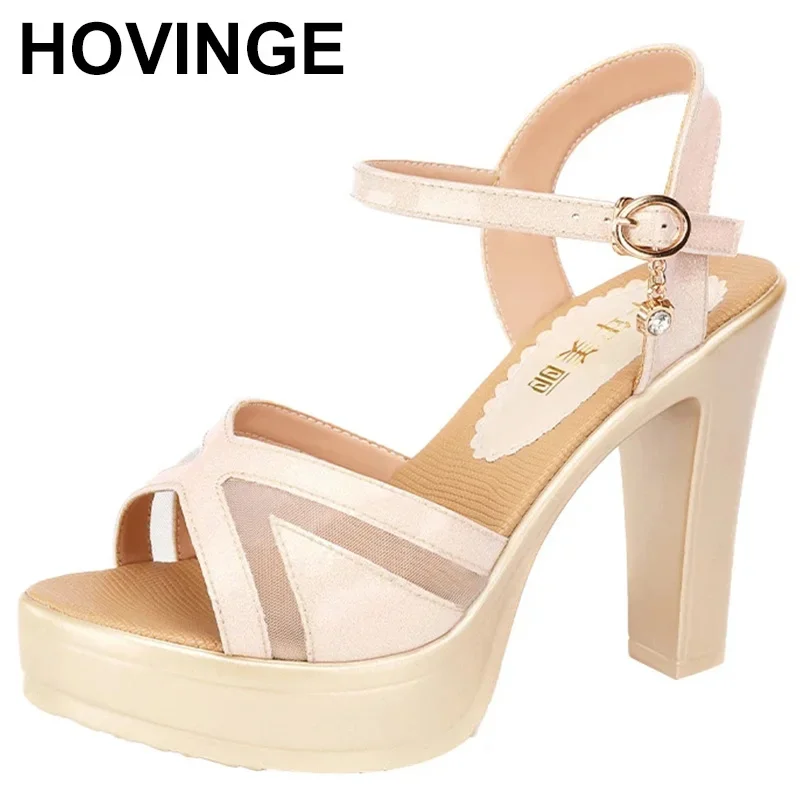 

Big size Oversize Large size sandals for women and ladies Thick Heel Sandals Fashion Upper Design Banquet Wedding