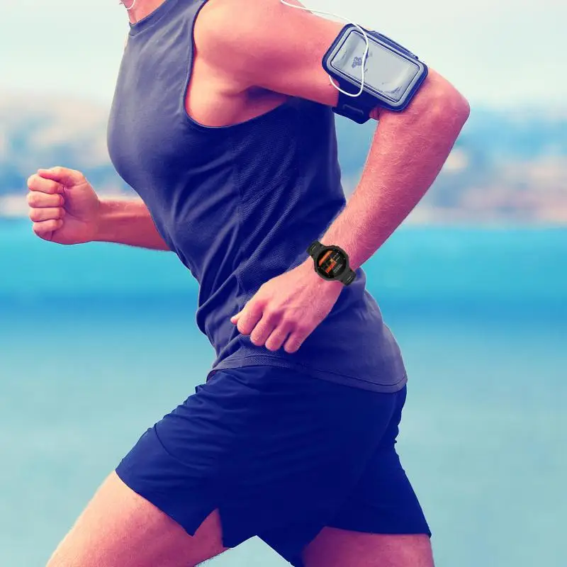 Impermeável Sweatproof Watch Strap, Pulseira de Silicone, Pulseira Espessada para Garmin Forerunner, Acessórios Inteligentes, 2 Cores