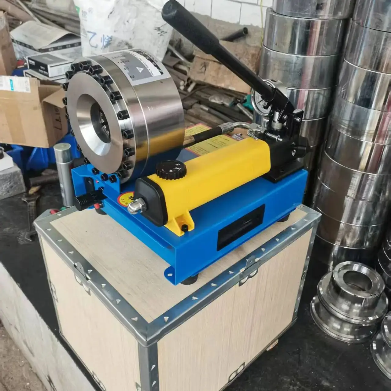 2SN 1inch Factory Sales Manual Hydraulic Hose Crimper P16Hp Manual Brake Hose Crimping Pressing Machine