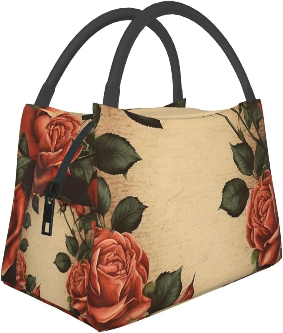 

Insulated Lunch Bags for Women Reusable Lunch Box for Adult Roses Lunch Tote Bag Leakproof LunchBox Bag Back To School