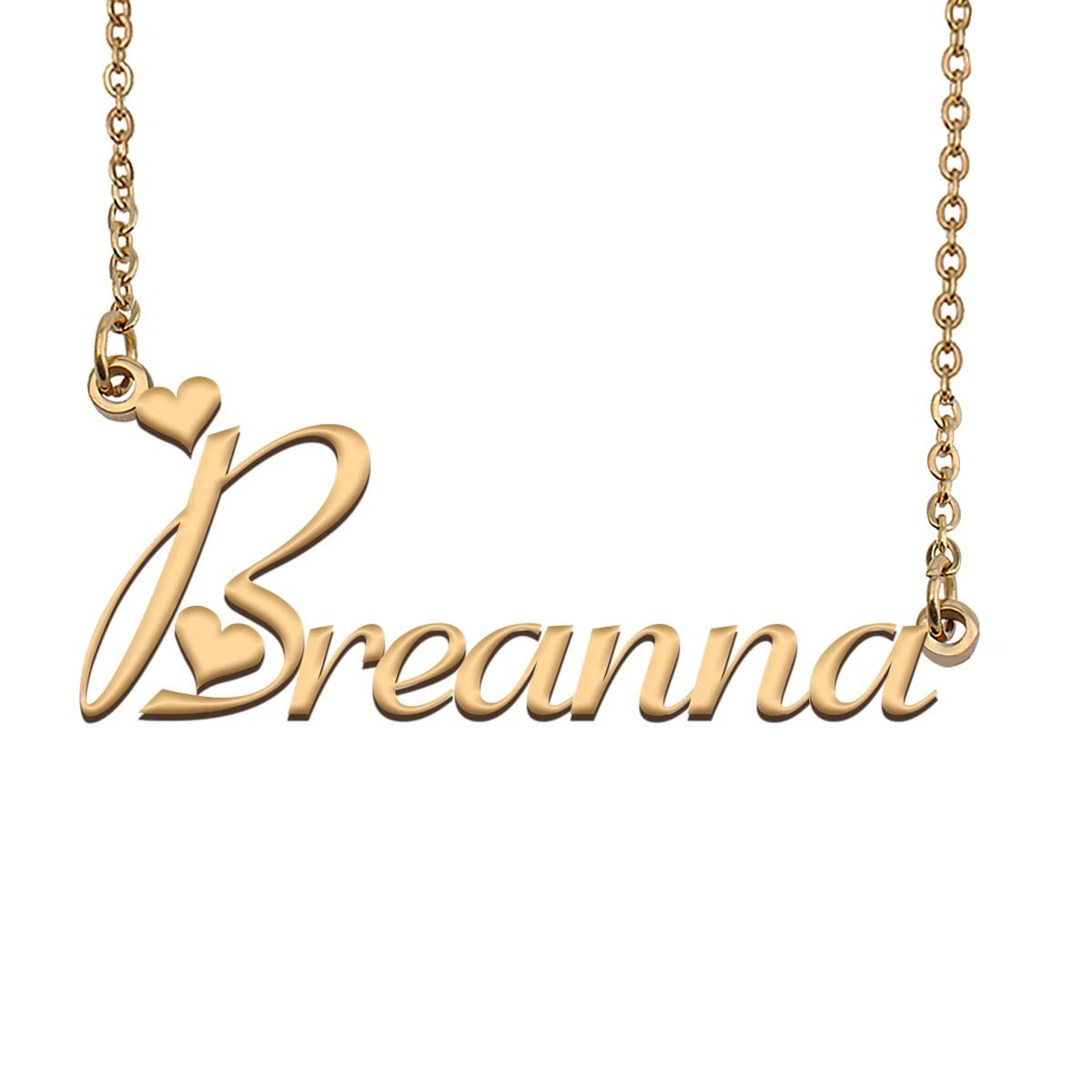 

Breanna Name Necklace Stainless Steel Nameplate Pendant for Women Girls Friends Birthday Wedding Christmas Mother Gift