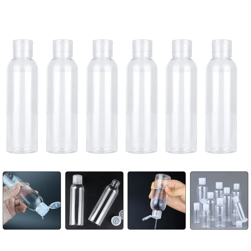 12pcs 120Ml Flip-Top Travel Bottles Refillable Plastic Containers For Shampoo Lotion Liquid Soap Toiletries Organizer