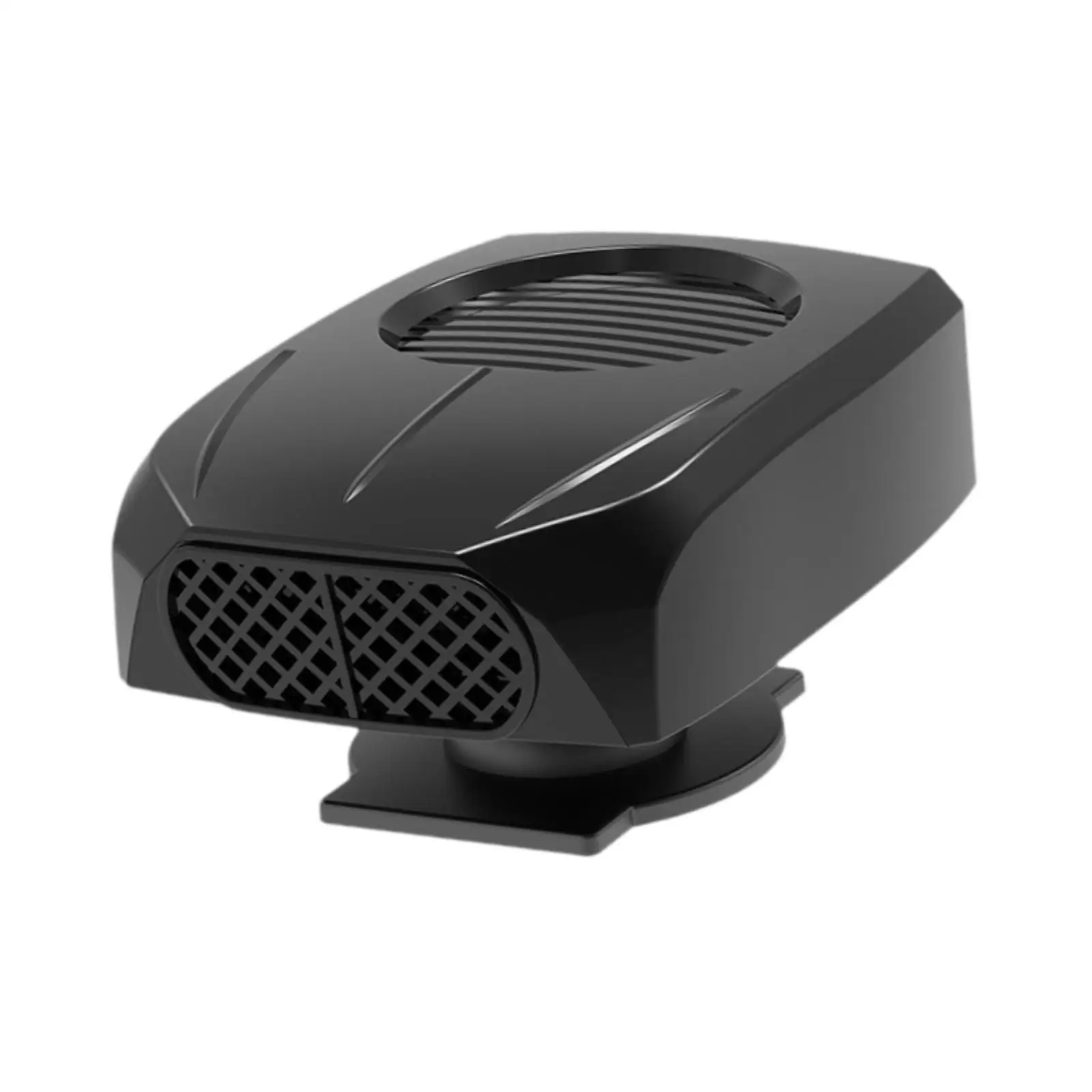 2 en 1 ventilador calentador de coche para vehículo 12V/24V ahorro de espacio portátil 360 °   Base giratoria