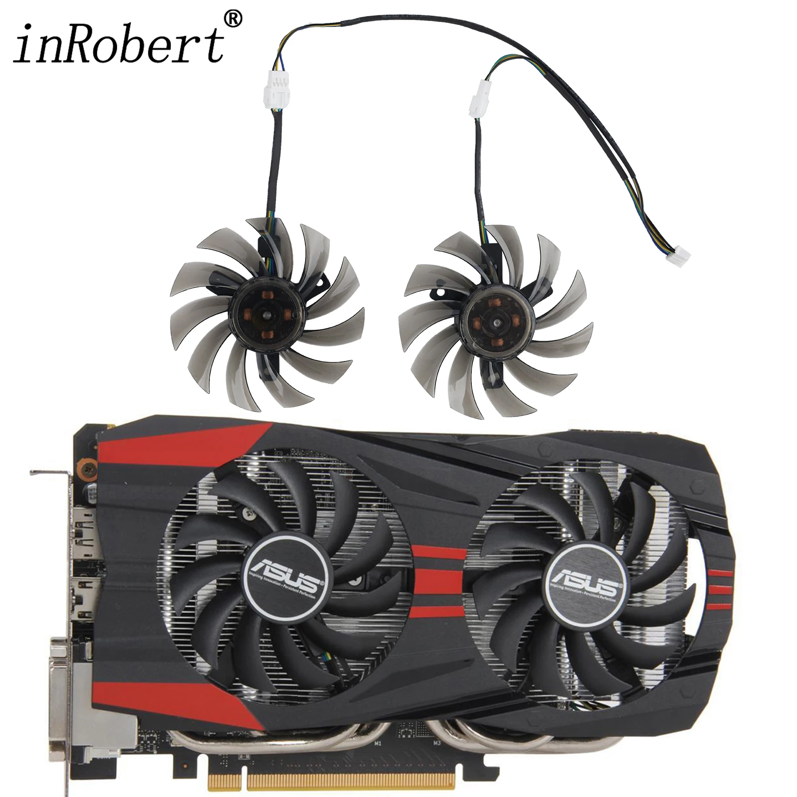 

Вентилятор для видеокарты ASUS GTX 660 750 760 1050Ti, 75 мм