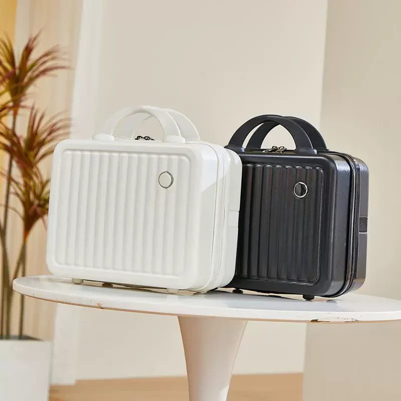 16 inch solid color portable makeup bag with a large capacity and convenient and fast loading case for easy and convenient trave